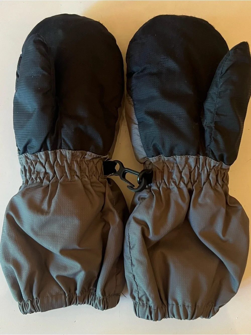Columbia Toddler Chippewa Long Waterproof Grey Black Mittens One Size (up To 4T)